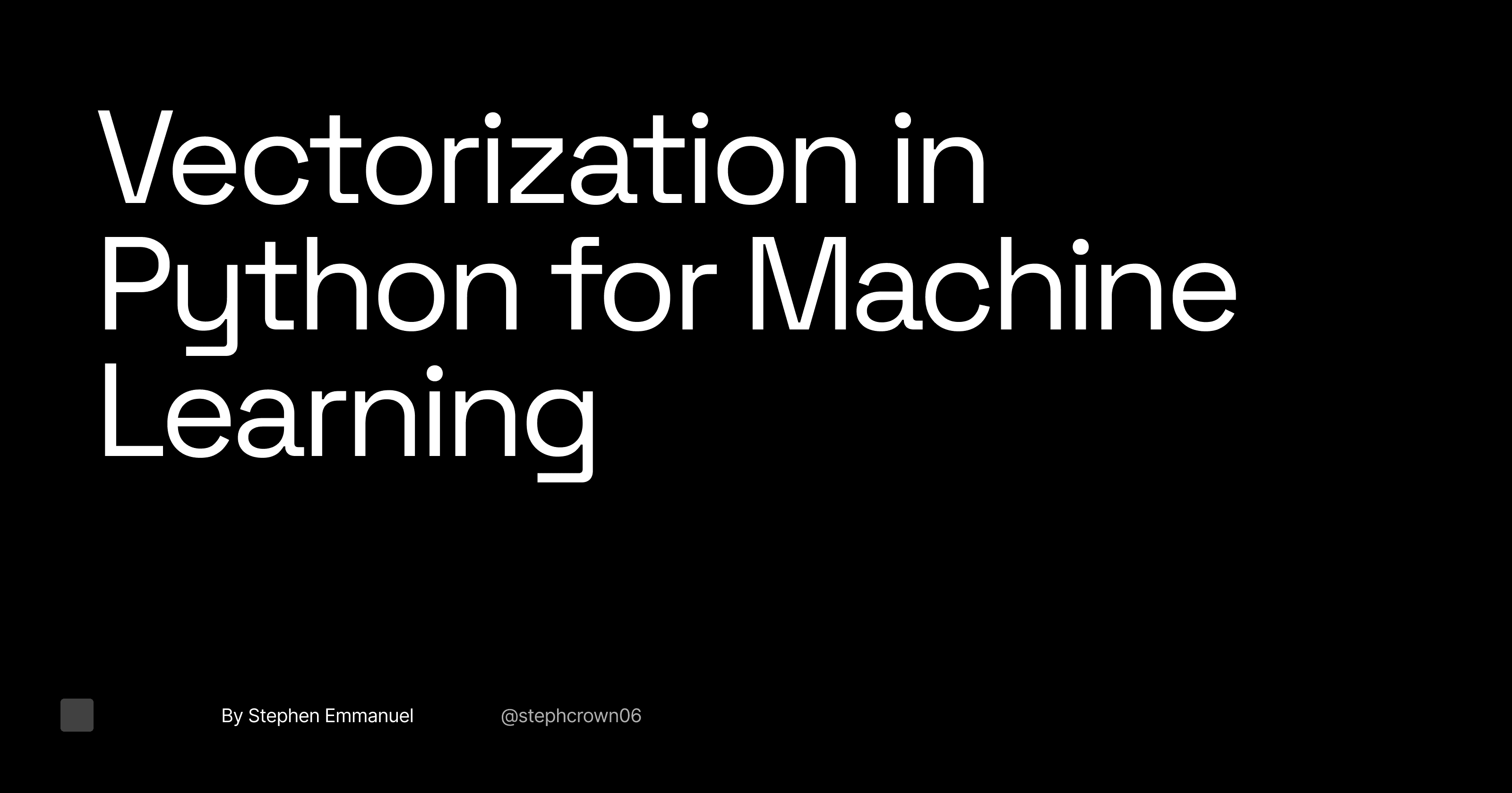Vectorization in Python for Machine Learning
